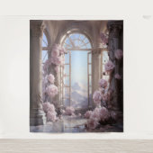 Romantische bloemenboog opknoping wandkleed (Voorkant)