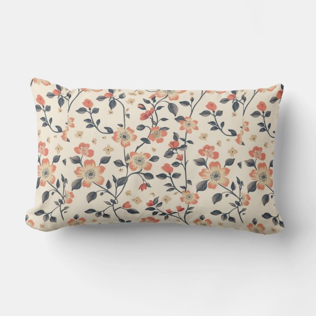 Romantische bloemenelegantie kussen (Voorkant)