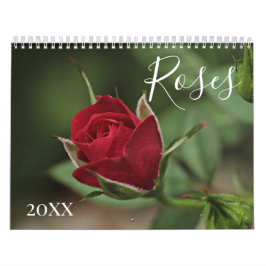 Romantische bloemenkalender rozen kalender