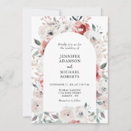 Romantische bloementuin Elegante bruiloft Kaart