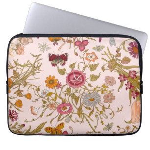 Romantische bloementuin laptop sleeve