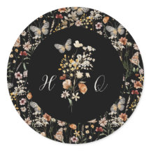 Romantische bloemige trouwuitnodiging envelopzegel