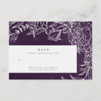 Romantische Bloemkrans Paarse QR Code Bruiloft