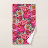 Romantische bloemtuin bad handdoek (Handdoek)