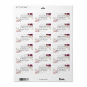 Romantische Bloom Bloemen Peony Pentacle Etiket (Full Sheet)