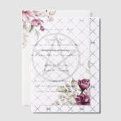 Romantische Bloom Bloemen Peony Pentacle Vellum Uitnodigingen (Offset (Uitnodiging))
