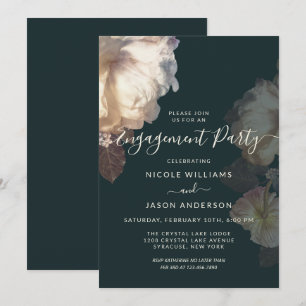 Romantische Blooms Floral Elegant Verlovingsfeest Kaart