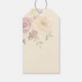 Romantische Blush Boho Floral Waterverf Cadeaulabel (Achterkant)