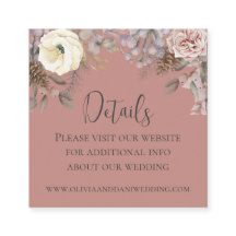 Romantische Blush Bruiloft Detail Behuizing Kaart