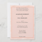 Romantische Blush Grijs Waterverf Bruiloft Uitnodi Kaart (Voorkant)