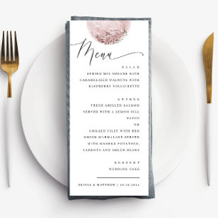 Romantische Blush Maan Hemels Huwelijksdiner Menu