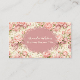 Romantische Blush Roze Boog Branding Visitekaartje