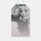 Romantische Blush Roze Elegant Bruiloft Welkom Cadeaulabel (Achterkant)