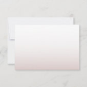 Romantische Blush Roze Gradient Wedding RSVP (Achterkant)
