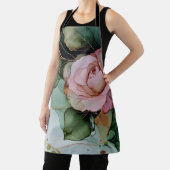 Romantische Blush Roze Roos Bloemige Bruids douche Schort (Insitu)