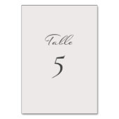 Romantische blush roze tafel nummer kaart (Voorkant)