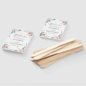 Romantische Blush Roze & Wit Bloemen Bruiloft Welk Handwaaier (Niet-gemonteerd)