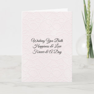 Romantische Blush Roze Witte Chic Harten Bruiloft Kaart