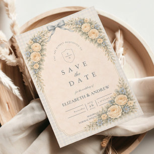Romantische Blush Rozenboog Bruiloft Save The Date