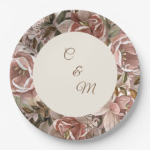 Romantische Blush Waterverf Bloemen Papieren Bord