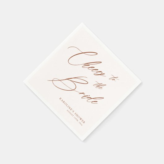 Romantische Boheemse Whimsy Script Bruidsuitnodigi Servet (Hoek)