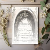 Romantische Boho Botanische Boog Huwelijk Kaart