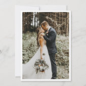 Romantische Boho Fotobruiloft | Moderne minimalist Kaart (Achterkant)