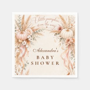 Romantische Boho Kleine Pompoen Baby Shower Servet