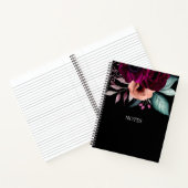 Romantische  Boho Purple Flowers Notitieboek (Binnen)