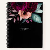 Romantische  Boho Purple Flowers Notitieboek (Voorkant)
