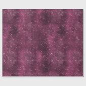 Romantische bordeauxkleurige sprankelende bruiloft cadeaupapier (Vlak)