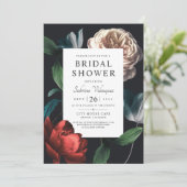 Romantische Botanische Bruids Douche Uitnodiging V (Staand voorkant)