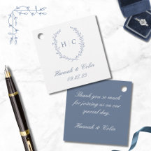 Romantische Botanische Crest Bruiloft