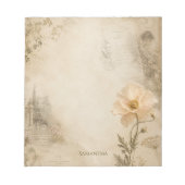 Romantische Botanische Ephemera Tuin Collage Notitieblok (Voorkant)