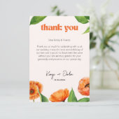 Romantische Botanische Liefde Bedankkaart (Staand voorkant)