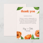 Romantische Botanische Liefde Bedankkaart (Voorkant / Achterkant)