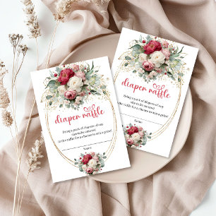 Romantische Bourgogne Blush Bloemendienst Luierlot Informatiekaartje