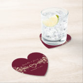 Romantische Bourgondiër trouwpapier onderzetters (Insitu)