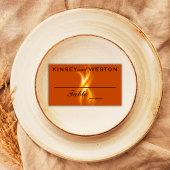 Romantische brandende vlam bruiloft