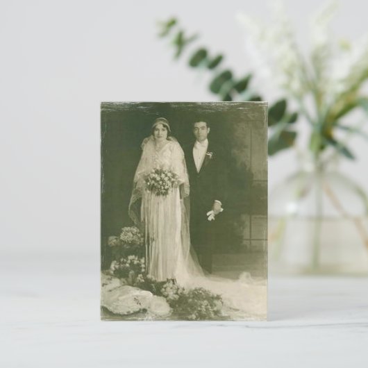 Romantische bride en bruidskaarten Briefkaart (Staand voorkant)