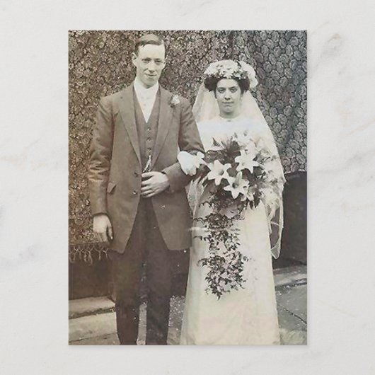  Romantische bride en bruidskaarten Briefkaart (Voorkant)