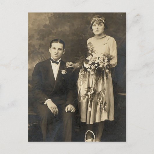 Romantische  bride- en groomkaarten briefkaart (Voorkant)