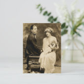Romantische  bride- en groomkaarten briefkaart (Staand voorkant)