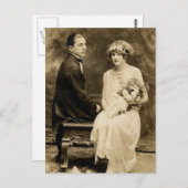 Romantische  bride- en groomkaarten briefkaart (Voorkant / Achterkant)