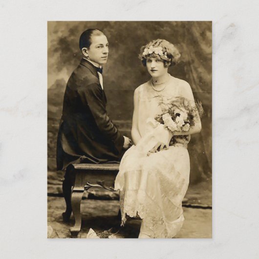 Romantische  bride- en groomkaarten briefkaart (Voorkant)