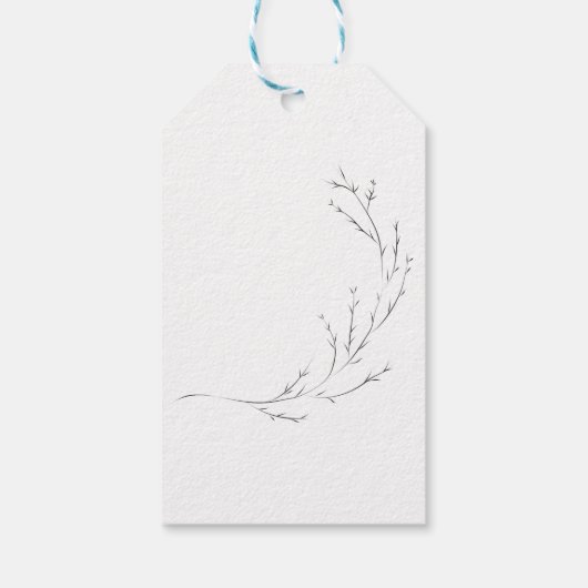 Romantische bruid & bruidegom bruiloft cadeaulabel (Achterkant)