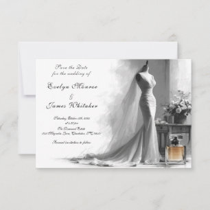 Romantische bruids bruiloft Bewaar de datum Save The Date