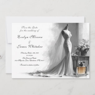 Romantische bruids bruiloft Bewaar de datum Save The Date