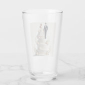 Romantische bruidstaart Glass Cup. Glas (Achterkant)