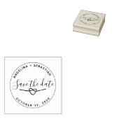 Romantische bruiloft Bewaar de datum Rubberstempel (Gestempeld)